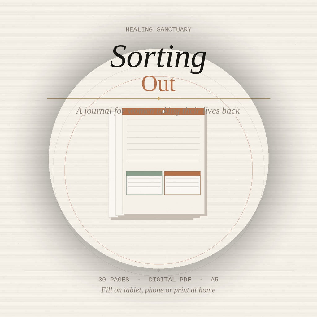 Sorting Out Journal | Digital PDF Journal for Women | Healing Journal | Self Discovery | Finding Yourself After Heartbreak, Divorce or Loss
