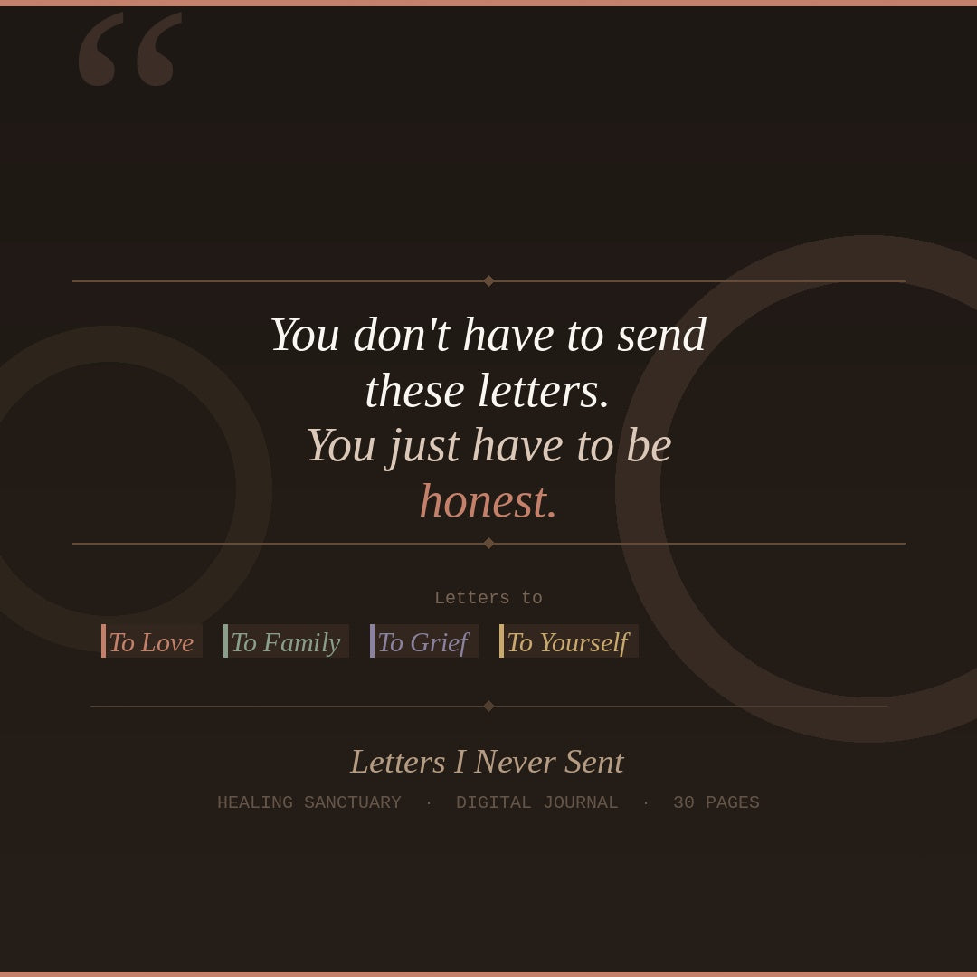 Letters I Never Sent — A Healing Journal for Women