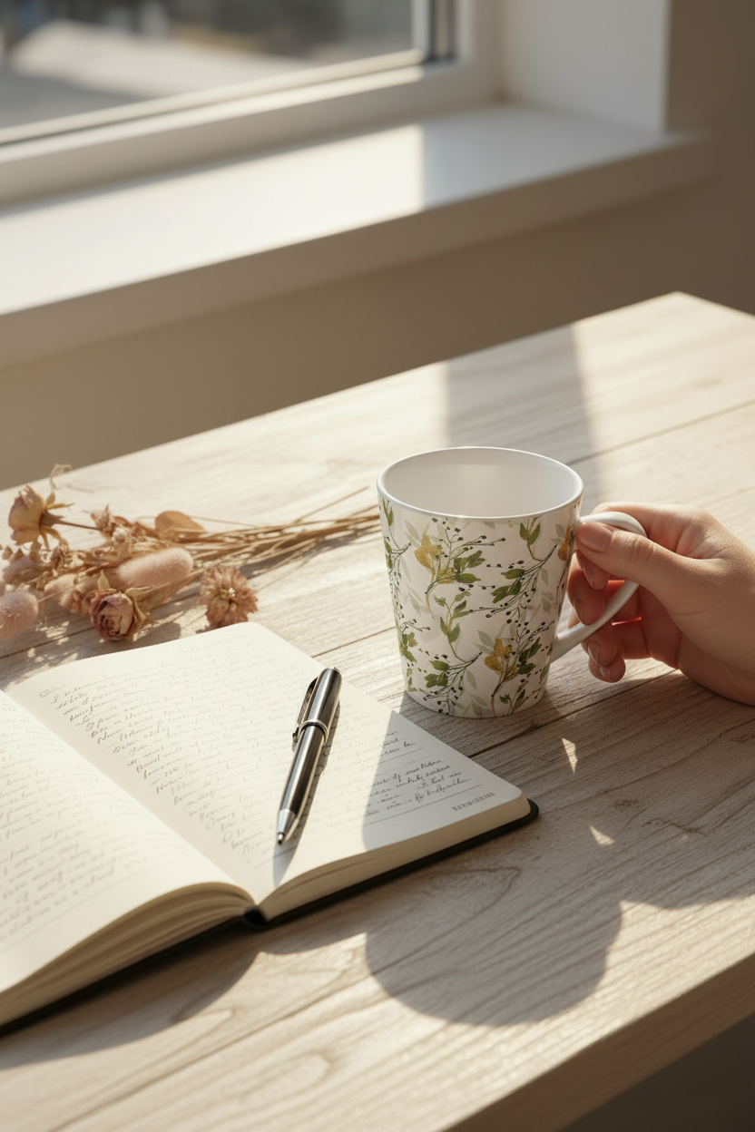 Botanical Mug Journaling Pinterest